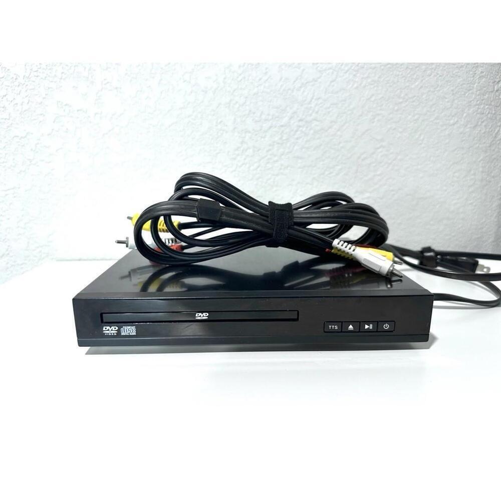 Onn DVD Player TTS Black No Remote AV Cables Included Tested & Works 120V-60Hz